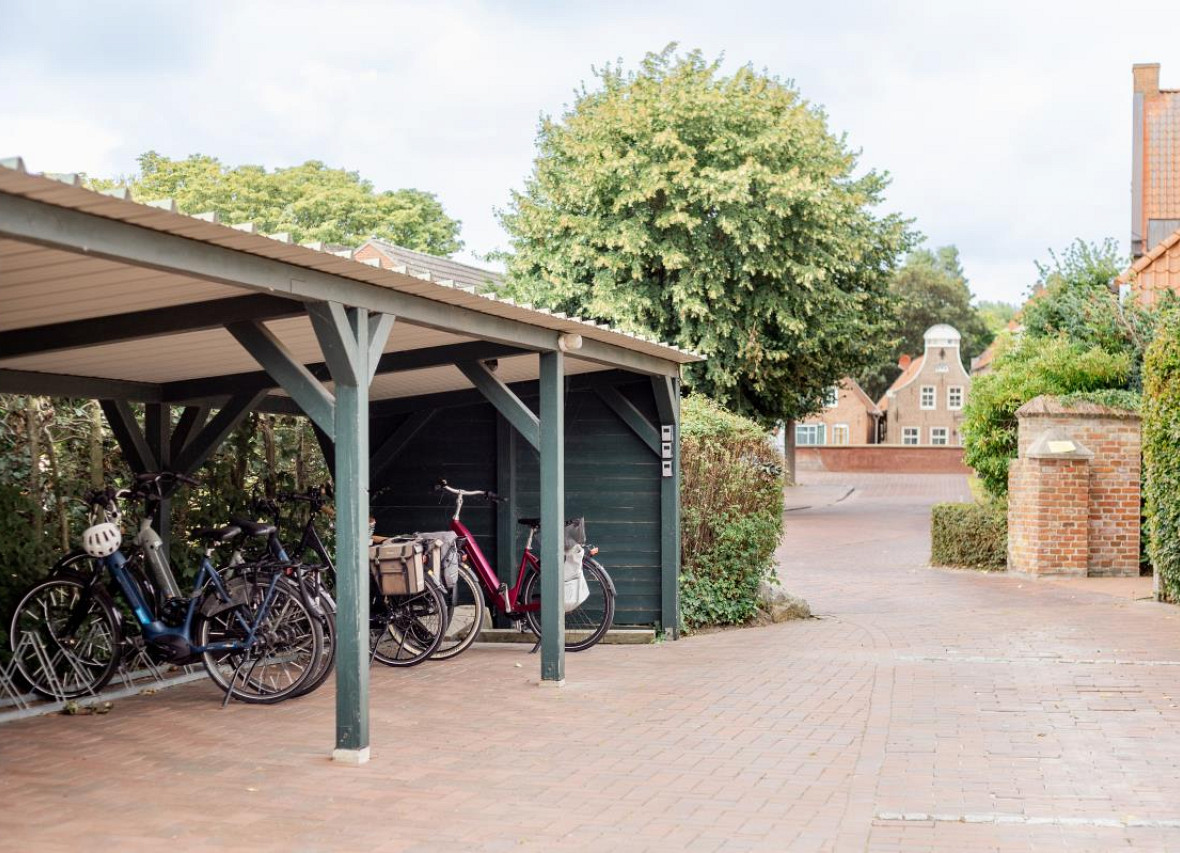 Überdachter Fahrradstellplatz